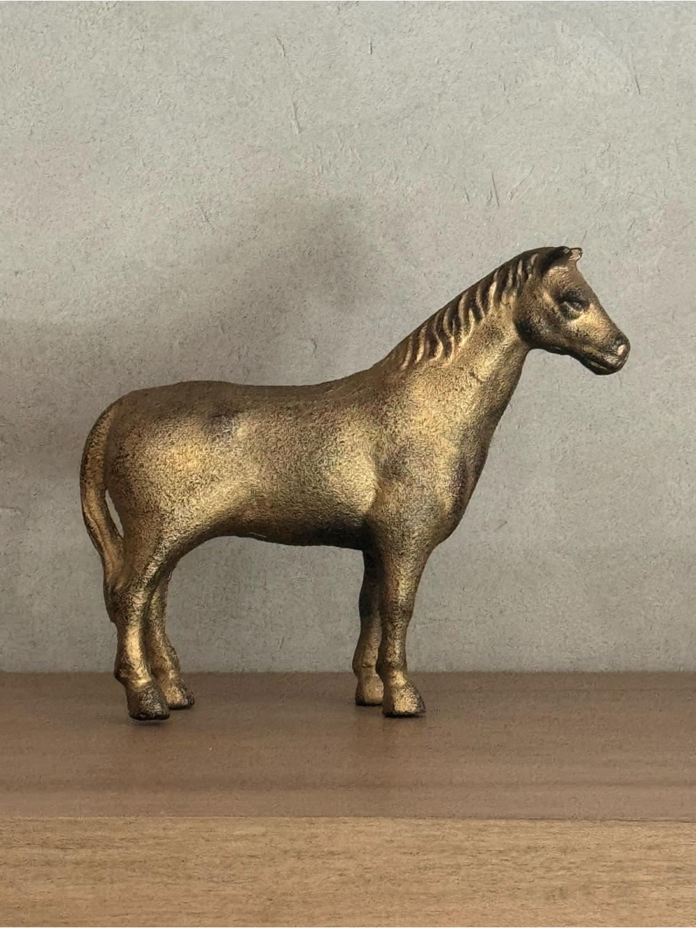Decorative Metallic Gold Horse Figurine - Home Art Accent